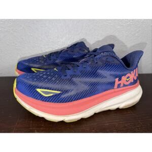 Hoka One One Womens Clifton 9 1127896 EVN Blue Running Shoes Sneakers Size 6.5 B